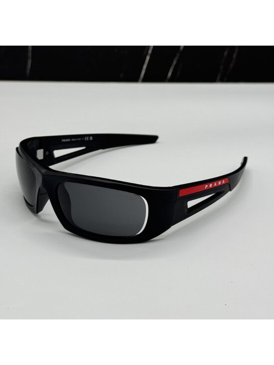 Prada Linea Rossa PS02YS 1BO06F Unisex Black Gray Sport Sunglasses Authentic NEW main image 7